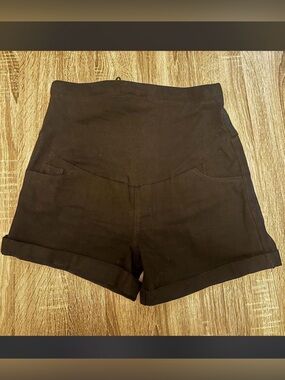 Maternity Black Women's Demin Shorts